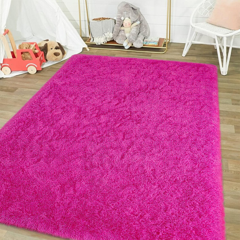 Isabelle & Max™ Afarin Rectangle Solid Color Microfiber Rug Wayfair